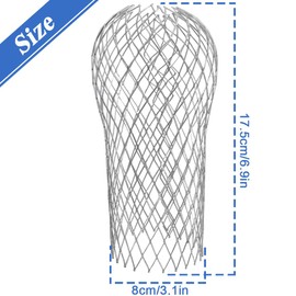 Wolfride 8Pcs Gutter Downspout Guards, 3.5" Adjustable Aluminum Filter Strainer Expandable Gutter Downspout Protector for Preventing Blockage Leaves Debris