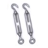 2Pcs 316 Stainless steel turnbuckle rigging screw hook to eye