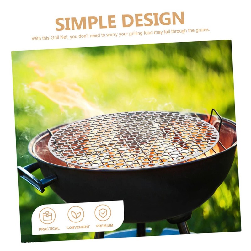 BIUDECO Round Stainless Steel Grill Mesh BBQ Accessory for Cooking