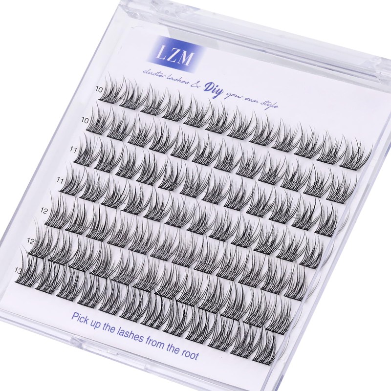 LZM Individual Eyelashes C Curl Fake Lashes 10-13 mm False