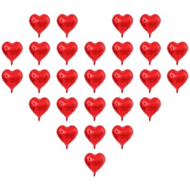 50 Pcs Love Balloons Love Balloons About 12.5cm Red Balloons Birthday Wedding Anniversary Party Decoration (Red)