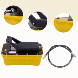 10000 PSI Heavy Duty Tractor Truck Hydraulic Bead Breaker 1/4NPT Air Hydraulic Foot Pedal Jack Pump Rotary Lift Tire Changer & Foot Pump for Auto Body Frame Machines