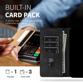 AsWant Wallet Case for Oppo A60 5G/ Oppo A40 (6.67 Inch), Premium PU Leather Flip Protective Wallet and Stand Feature Case for Oppo A40 (Black)