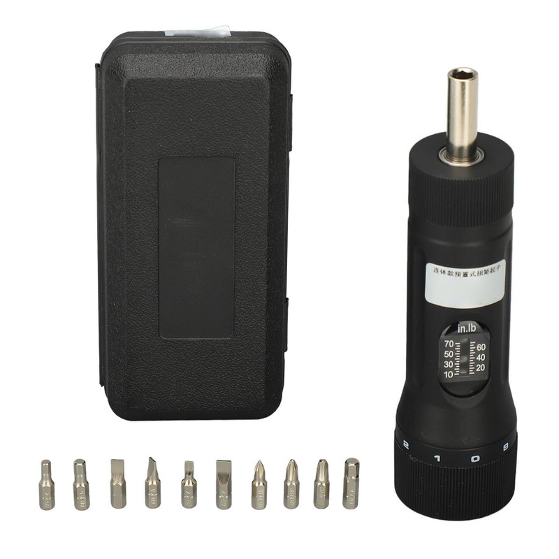 Screwdriver Torsion Wrench 10‑70in‑lb 1/4in Drive Adjustable Torsion Screwdriver
