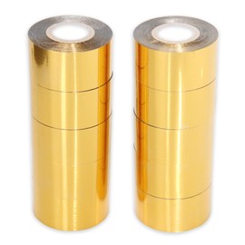 10 Rolls 30mm x 100m Gold Thermal Transfer Ribbon Resin for Coder Printer Machine, Gold Color Ribbon for Coding Machine