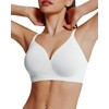 HORISUN Wireless Push Up Bras Comfortable Supportive Bra for Women(White