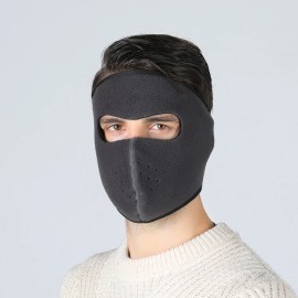 Unbranded Winter Warmer Fleece Full Face Mask Ski Snow Face Mask Balaclava for Women Men - Dark Grey