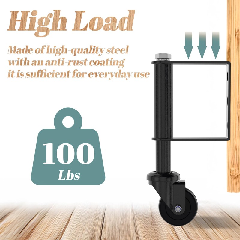 Lygoeege 2Packs Gate Wheel 2inch Gate Caster for Wooden Gate,