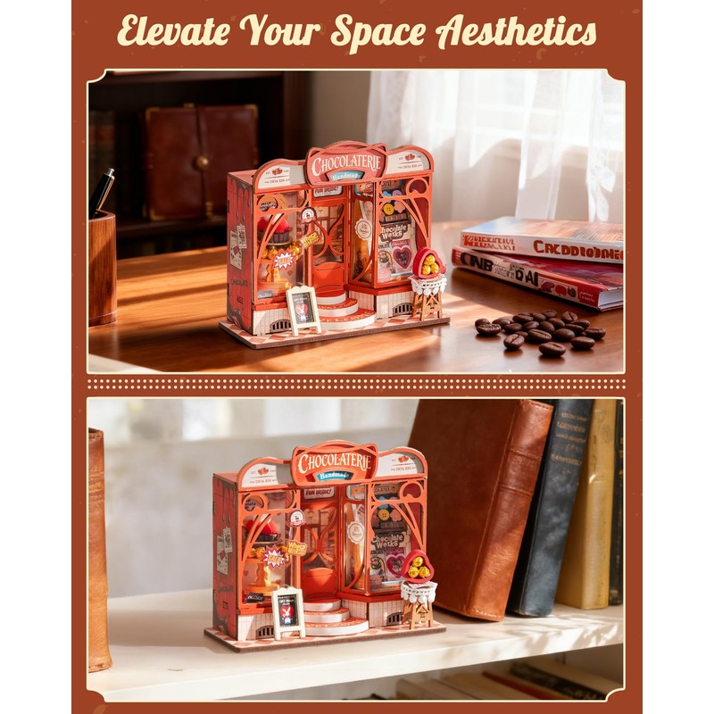 Rolife Chocolate Shop DIY Miniature House Kit
