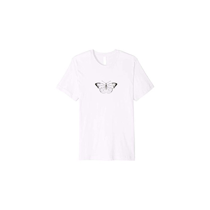 Butterfly Cute Minimal Aesthetic Teen Girls Women Premium T-Shirt