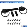 XFORT® Black Ring Gate Latch, Garden Gate Latch, Door Catch,