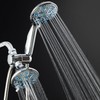 Antimicrobial/Anti-Clog High-Pressure 30-setting Dual Head Combination Shower by AquaDance with