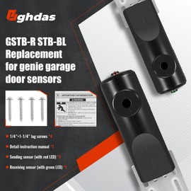 GSTB-R STB-BL Safety Sensors, Compatible with Genie/Overhead Garage Door Openers Made After 1993, Replacement for Genie/Overhead Garage Door Sensors, Item Includes Two Sensors (Receiving&Sending)