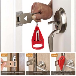 Portable Door Lock - Anti-Theft Travel Lock for Home, Hotel, Easy-to-Use and Install, Ideal for Travelers and Students