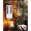 Homemory 12pcs Remote Timer LED Tea Lights Candles, 400+Hours Flickering