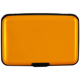 Kaabao Credit Card Holder, RFID Blocking Metal Card Wallet for Women Men Slim ID Card Holders Protector Aluminum Business Hard Case (Gold)