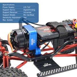 GOUPRC 2204 2400KV Brushless Outrunner Motor with Transmission & 30A Brushless Esc with Pedals for SCX24 RC Crawler Axial 1/24 RC Car Truck