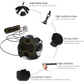 Hitasche Football Kick Trainer Solo, Football Adjustable Football Training Waist Belt for Beginners Kick Off Trainer and Children
