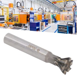 60 Degree Dovetail Milling Cutter, 20mm 6 Flute Carbide Straight Shank Dovetail Milling Cutter for Stainless Steel Alloy Steel Carbon Steel and Other Metal Materials