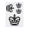 4 x 'Royal Crown' Temporary Tattoos - Water Resistant, Skin-Safe,