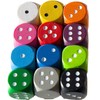 Spieltz: 12 Colourful Wooden Dice for Board Games, 16 mm,