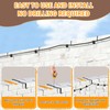 Adjustable Outdoor Light Hooks, 5pcs No Drill Metal Hangers for