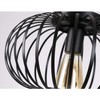 riomasee Industrial Semi-Flush Mount Ceiling Light,Black Metal Cage Ceiling Light