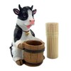 Cow Toothpick Holder Set Decorative Country Kitchen Decor Figurine