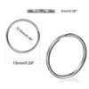 30pcs Round Key Rings, Silver Key Ring Hoops, Stainless Steel