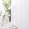 Deconovo Set of 2 Voile Transparent Curtain, White, 245x140