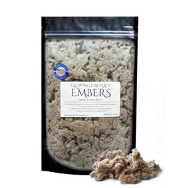 Gas Fireplace Glowing Embers, Rock Wool for Vent Free or Vented Gas Log Sets, Inserts and Fireplaces. Large Bag 4 oz