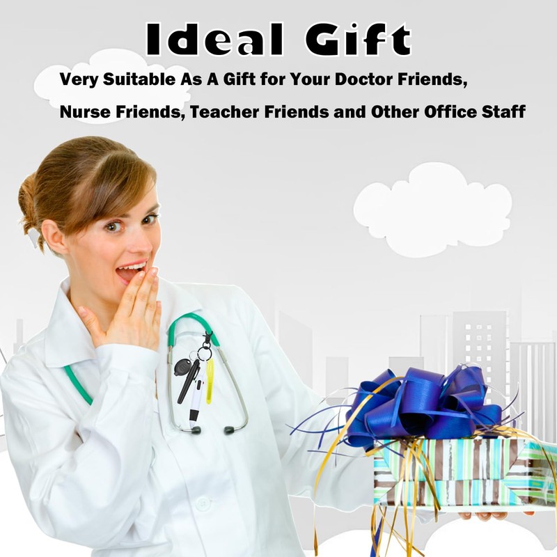 Daemson Daemson Nurse Pen Set, Badge Reel Pen Include Highlighter,