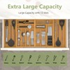 Suli Large Silverware Drawer Organizer, Adjustable Kitchen Flatware for Forks