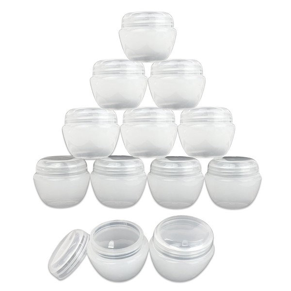 Beauticom Frosted Container Jars with Inner Liner and Lid for