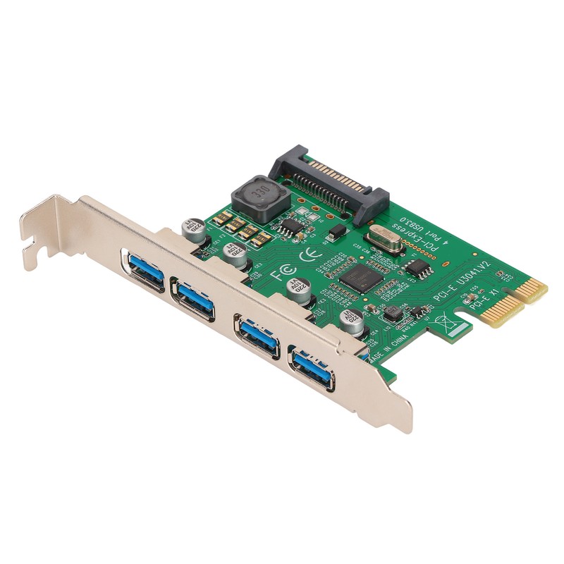 USB3.0 Expansion Card 5Gbps Transmission VIA Chip 4 Ports Enclosed