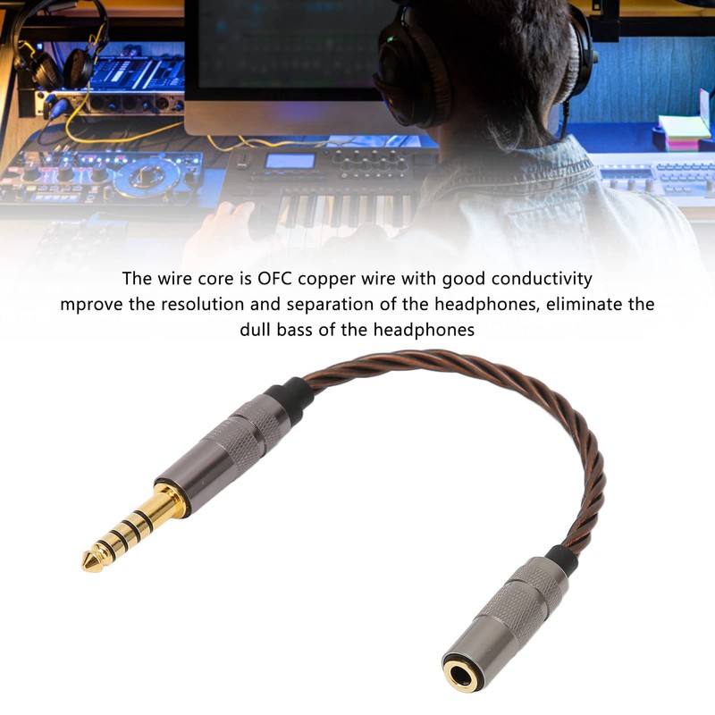 SUNGOOYUE 4.4MM Balanced Male to 3.5MM Balanced Female Adapter Cord,