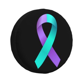 Purple Suicide Awareness Tire Cover Waterproof Wheel Cover for SUV Truck Trailer Camper Rv 16 in