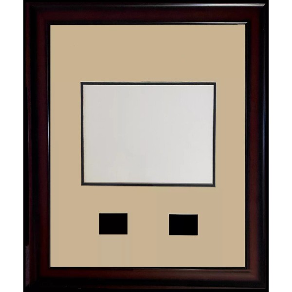Wooden Duck stamp and Print Brown Wood Frame