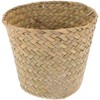 Ciieeo Mini Woven Trash Can Natural Straw Basket for Home