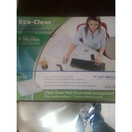 Unbranded Eco Clear Clear Desk Pad Micro Ban 19" X 24"