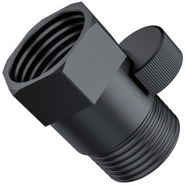 Brass Shower Flow Control Valve: Shower Head Shut Off Valve(Female and Male), MAYYAYA Water Flow Control Valves, for Handheld Shower Head or Bidet Sprayer- Handle Lever (Black)