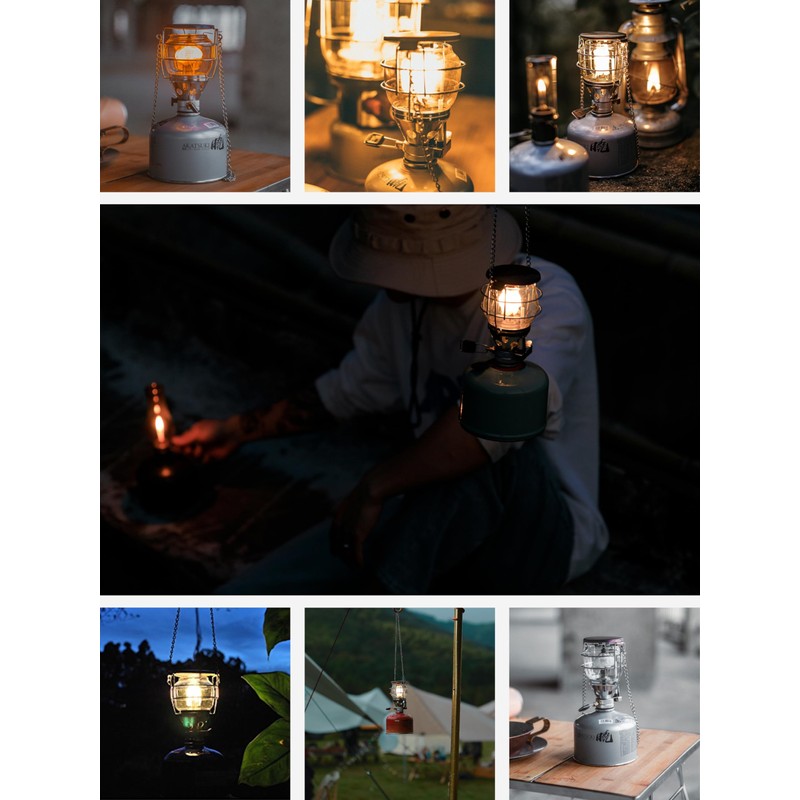 Camping Moon T-4 Portable Gas Lantern, Mini Gas Lantern, For