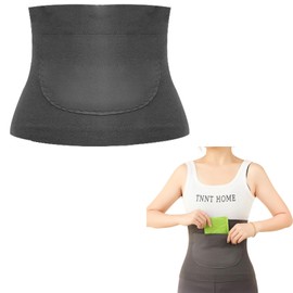 Coollooda Waist Warmer with Cairo Pockets, Chilling, Stomach, Cold Wear, Cold Protection, Thermal, Soft Touch, Warm, Unisex, Autumn and Winter (80 - 50 kg, M), gray