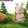 3 Pcs 1/12 Miniature Shovel Rake and Hoe Farm Tools
