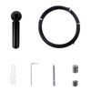 Nicerity Black Wall Mount Curtain Wire Rod Set