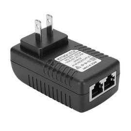 Yinhing Power Adapter Plug POE Injector EU/US Optional POE Plug POE Injector 100-240V DC 24V 1A Power Adapter Plug POE Plug POE Injector Adapter(US Plug)