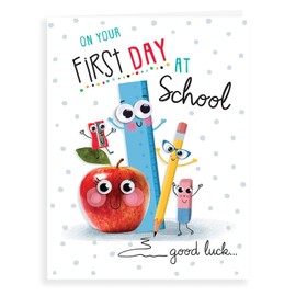 Regal Publishing Traditional New School Card First Day At School - 8 x 6 inches