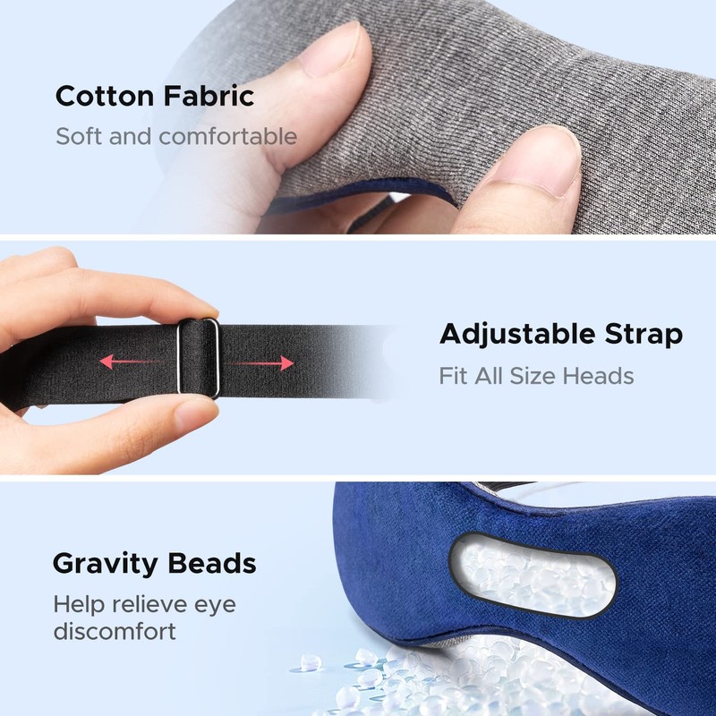 Ezona Heated Eye Mask, Warm Eye Compress Mask for Dry