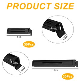 Newpop Pack of 60 Sealing Clips for Bags, Food Clips Clips for Bags Closure, Bag Clips Black, Sealing Clips, Bag Clips for Freezer Bags, Bag Clips Kitchen
