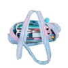 ZIPIT Furry Monster Pouch, One Long Zipper Pouch (Blue &
